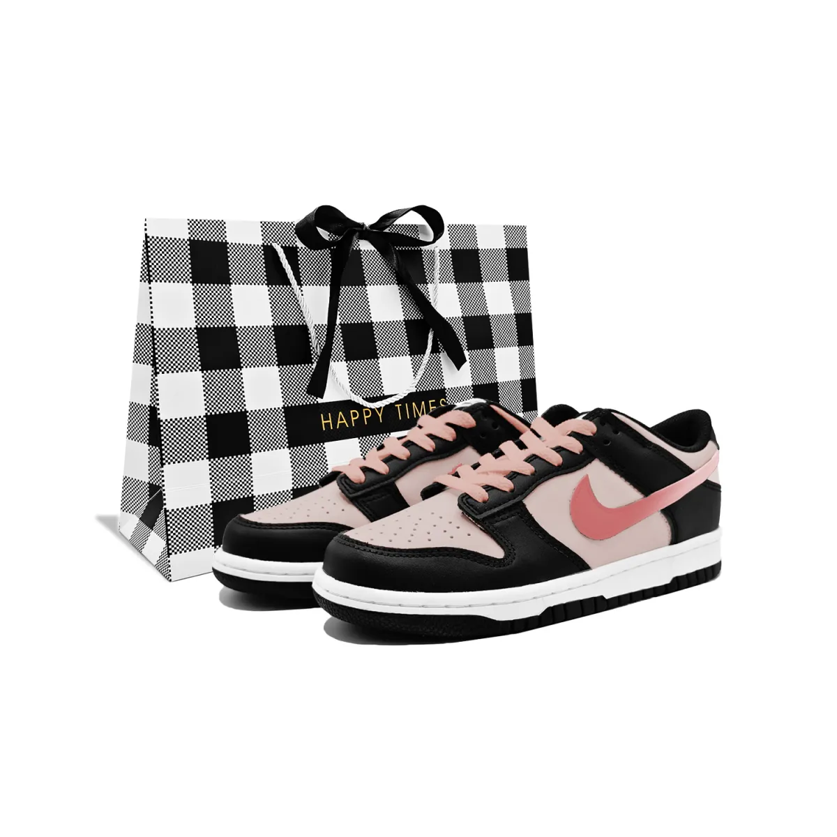 Nike Dunk Blackberry Powderberry Leather Cushioning, Wear Resistant Low top Skateboard Shoes Unisex