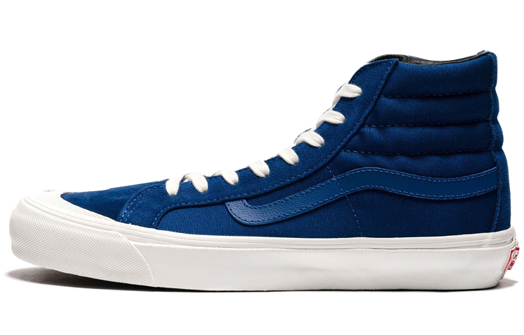 Vans Style 138 versatile and comfortable lightweight high-top sneakers for men and women, blue and white