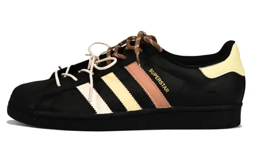 Adidas Originals SUPERSTAR Waves Of Wheat In The Wind Slip Resistant Low top Skateboard Shoes Unisex Black Brown