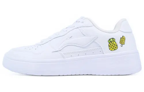 Li Ning Low top Skateboard Shoes Men's White Yellow