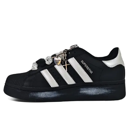 Adidas Originals SUPERSTAR XLG Slip Resistant Low top Skateboard Shoes Unisex Black