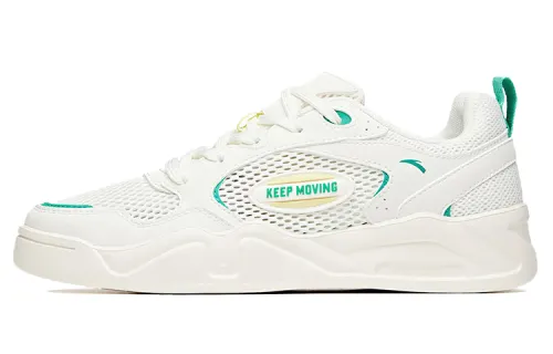 Anta Life Collection Casual Skateboard Shoes Women's White Green Yellow