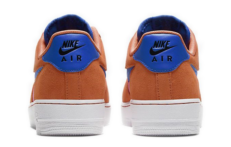 Мужские кроссовки Nike Air Force 1 (сине-оранжевые) — фото 4