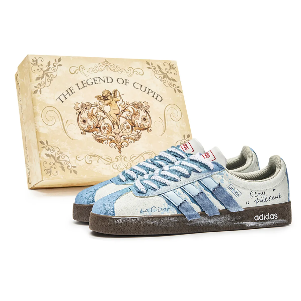Adidas VL COURT 2.0 Lifestyle Freedom Panda, Box, Glacier Breath Breathable Low top Skateboard Shoes Unisex