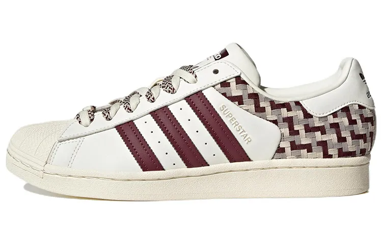 Adidas Originals Superstar Skateboard Shoes 'Off White Maroon' Women's