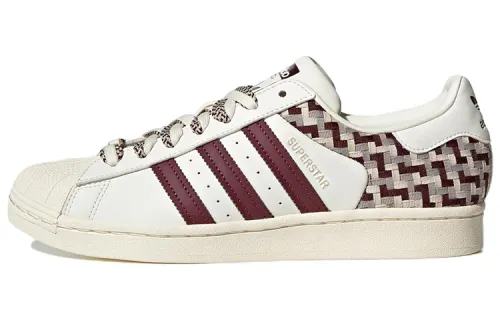 Adidas Originals Superstar Skateboard Shoes 'Off White Maroon' Women's