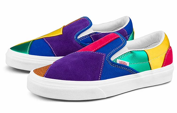 Vans Slip on Rainbow Collection Slip on Abrasion Resistant Lightweight Low top Skateboard Shoes Unisex