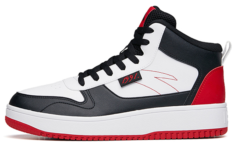 Anta Life Collection Wear resistant And Lightweight High top Skateboard Shoes Men's White Red