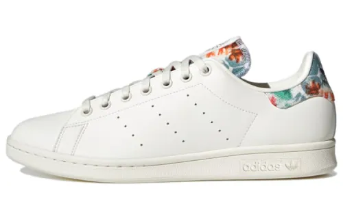 Adidas Originals Stan Smith Coverage Abrasion Resistant Low top Skateboard Shoes Unisex White Orange Blue