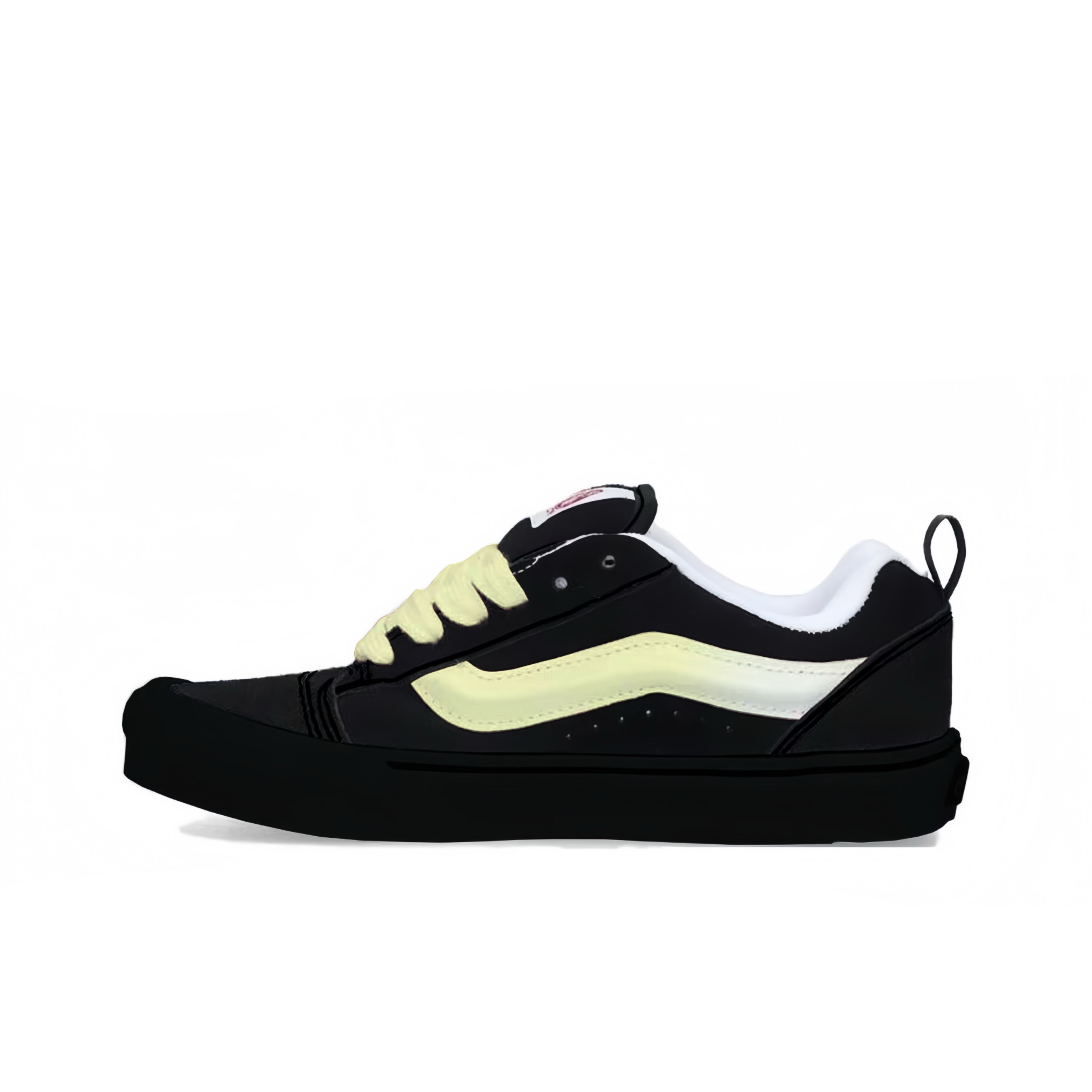 Vans Knu Skool Slip Resistant Abrasion Resistant Low top Skateboard Shoes Unisex Black Yellow