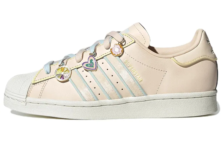 Adidas Originals Superstar Collection Leather Casual Low top Skateboard Shoes Women's Light Pink