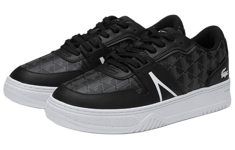 LACOSTE Leather Low top Skateboard Shoes Men's Black