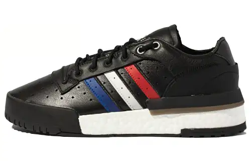 Adidas Originals Rm Low Synthetic Leather Fashion Abrasion Resistant Low top Skateboard Shoes Men's Black Red