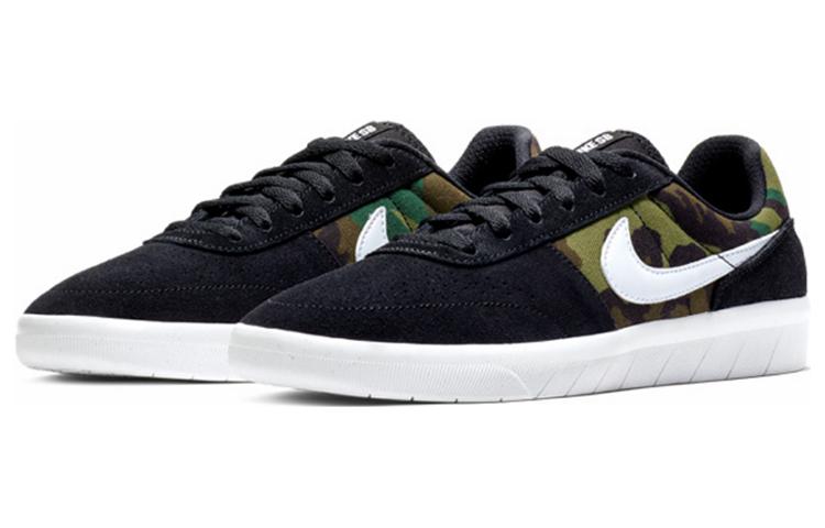 Кеды Nike SB Team Classic (черно-бело-зеленые) — Чёрный / белый / зелёный — фото 3