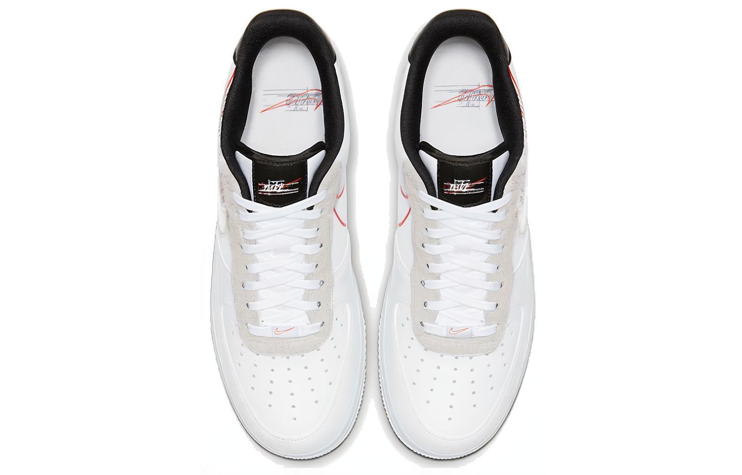 Кеды Nike Air Force 1 Script Swoosh (бело-красные) — Белый — фото 4
