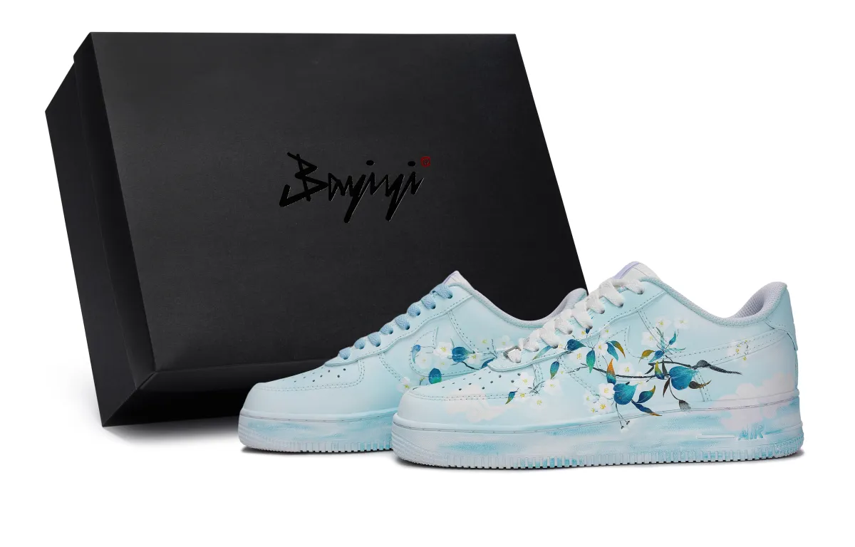 Nike Air Force 1 Skateboard Shoes Unisex Low Top White/Blue