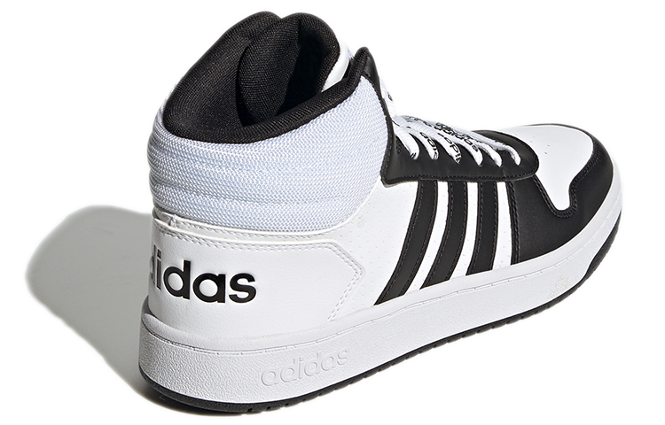 Кроссовки adidas neo Mid (белый / черный) — Белый / чёрный — фото 4