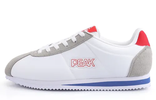 PEAK Lightweight Low top Skateboard Shoes Men's All White