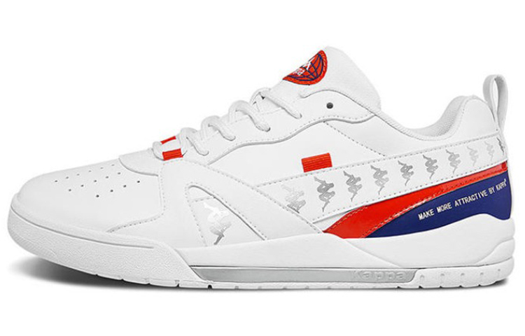 Kappa Fabric Coverage Slip Resistant Low top Skateboard Shoes Unisex White Blue