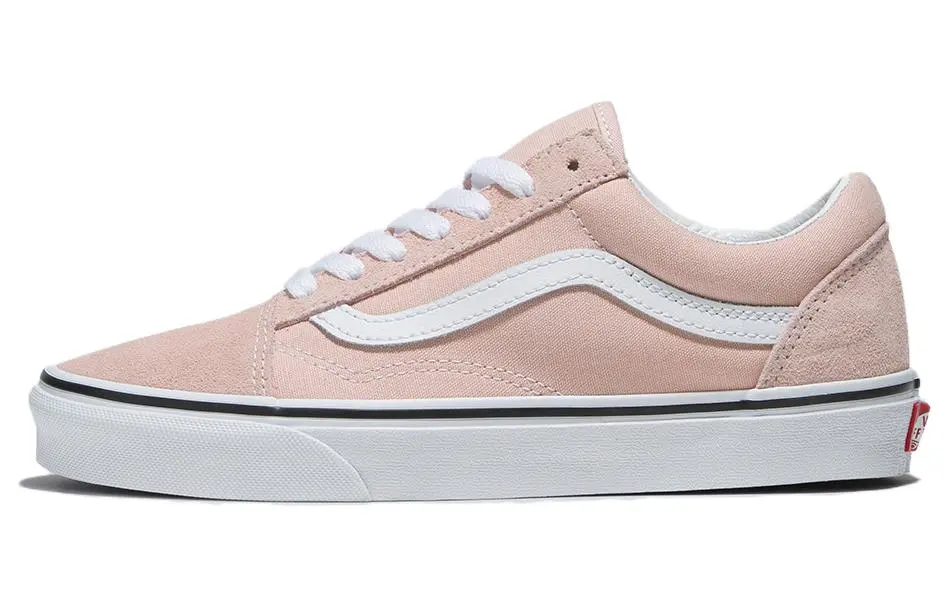 Vans Abrasion Resistant Low top Skateboard Shoes Unisex White Pink