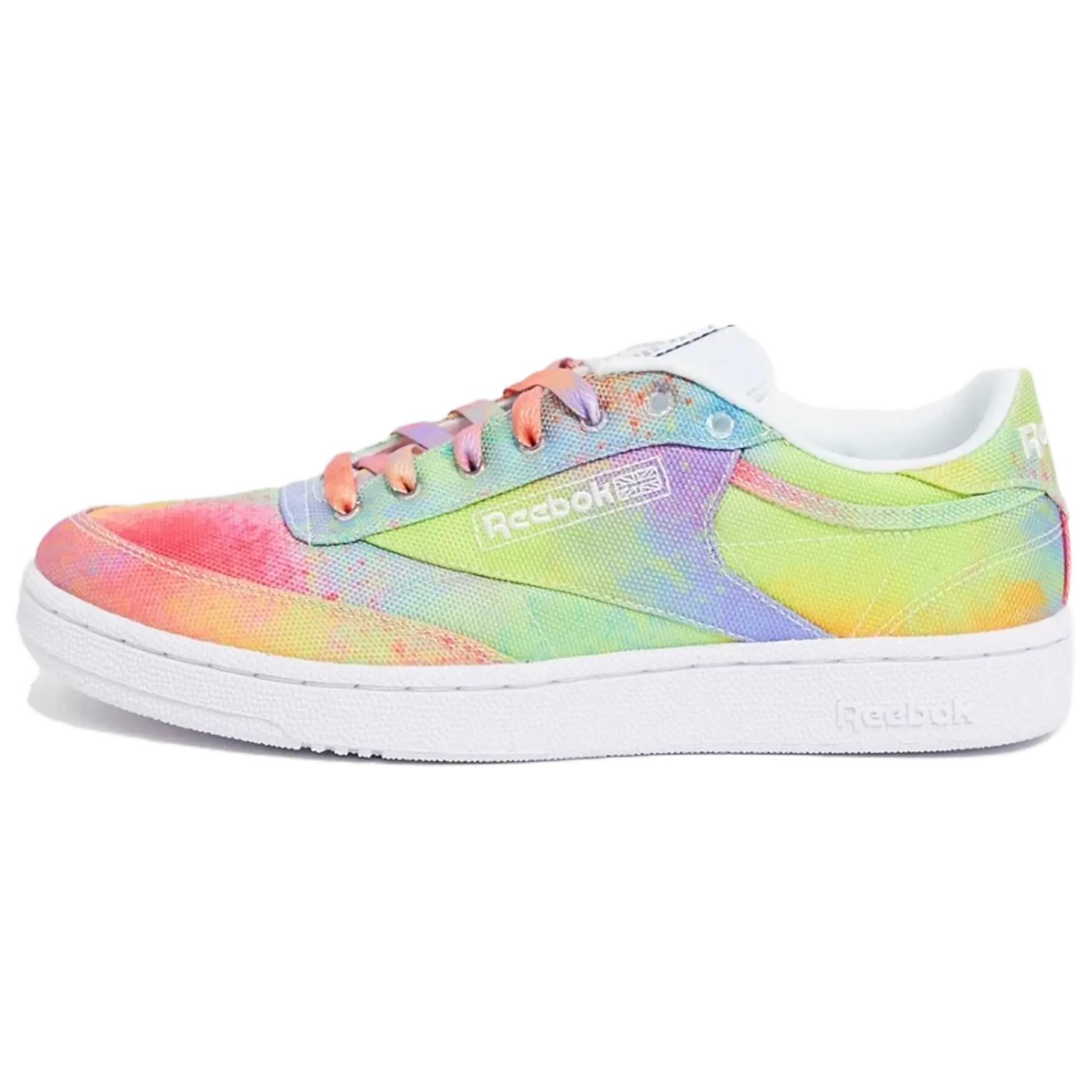 Кеды Reebok Club C 85 (розово-зеленые)