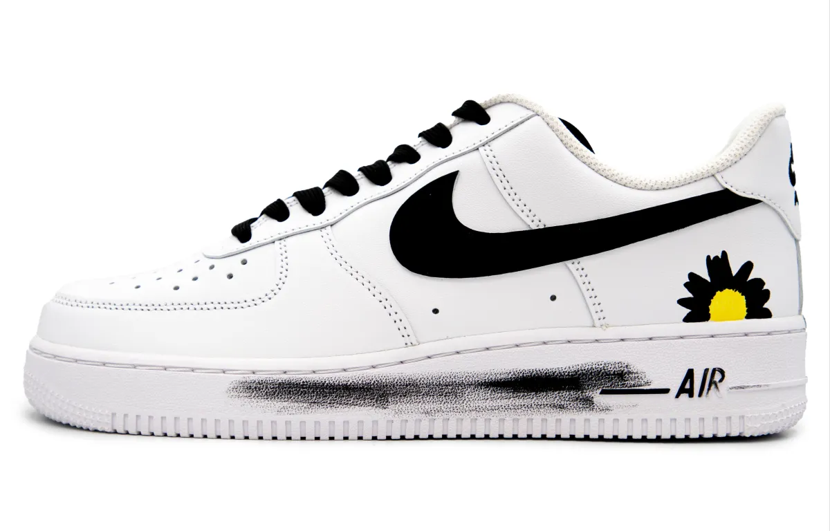 Nike Air Force 1 G Small Daisy Low top Skateboard Shoes Unisex Black White