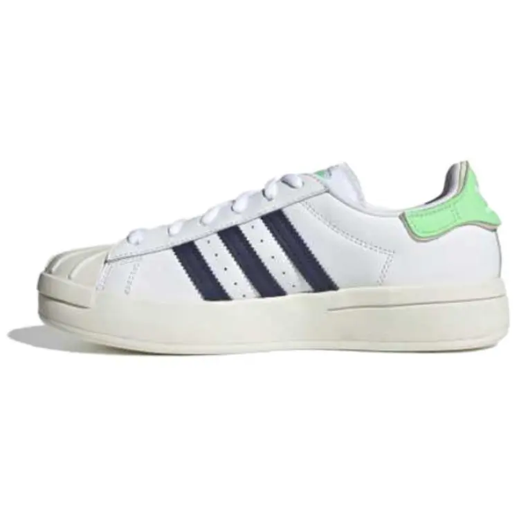 Adidas Originals Superstar Ayoon Abrasion Resistant Low top Skateboard Shoes Women's White Green