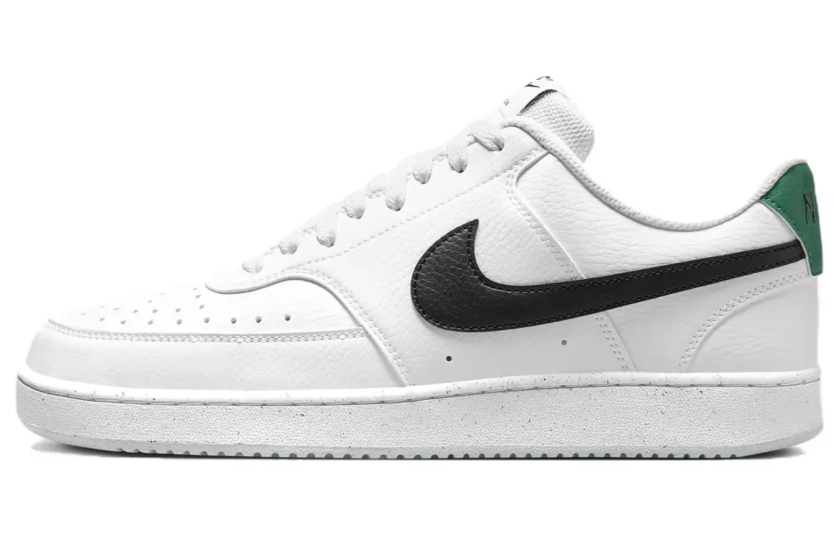Nike Court Vision 1 Low Synthetic Leather Breathable Low top Skateboard Shoes Men's White Green