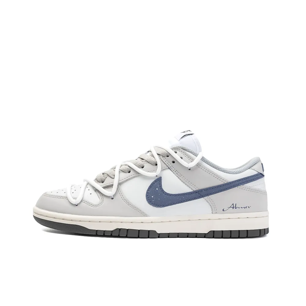 Nike Dunk Elegant Blue Gray Frost, Amber Leather Slip Resistant Cushioning Abrasion Resistant Lightweight
