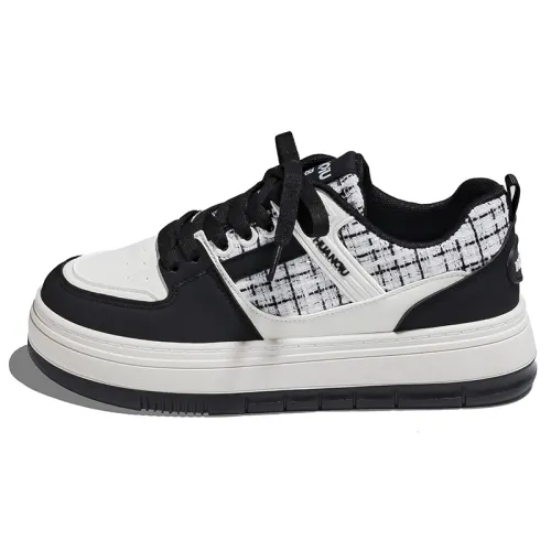 HUANQIU Low top Skateboard Shoes Women's White Black