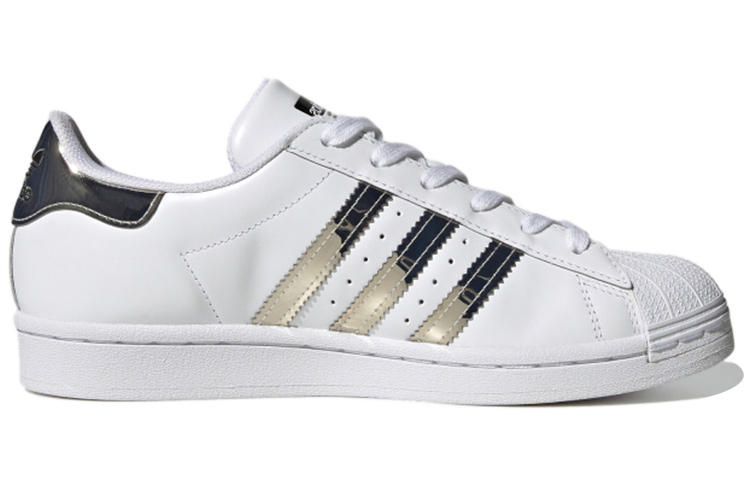 Женские кеды adidas originals SUPERSTAR (бело-серебряные) — фото 2