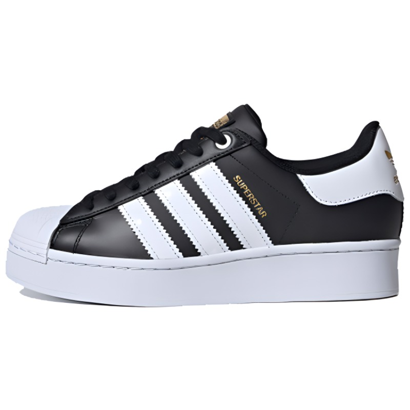 Женские кеды adidas Superstar Bold Bold (черно-белые)