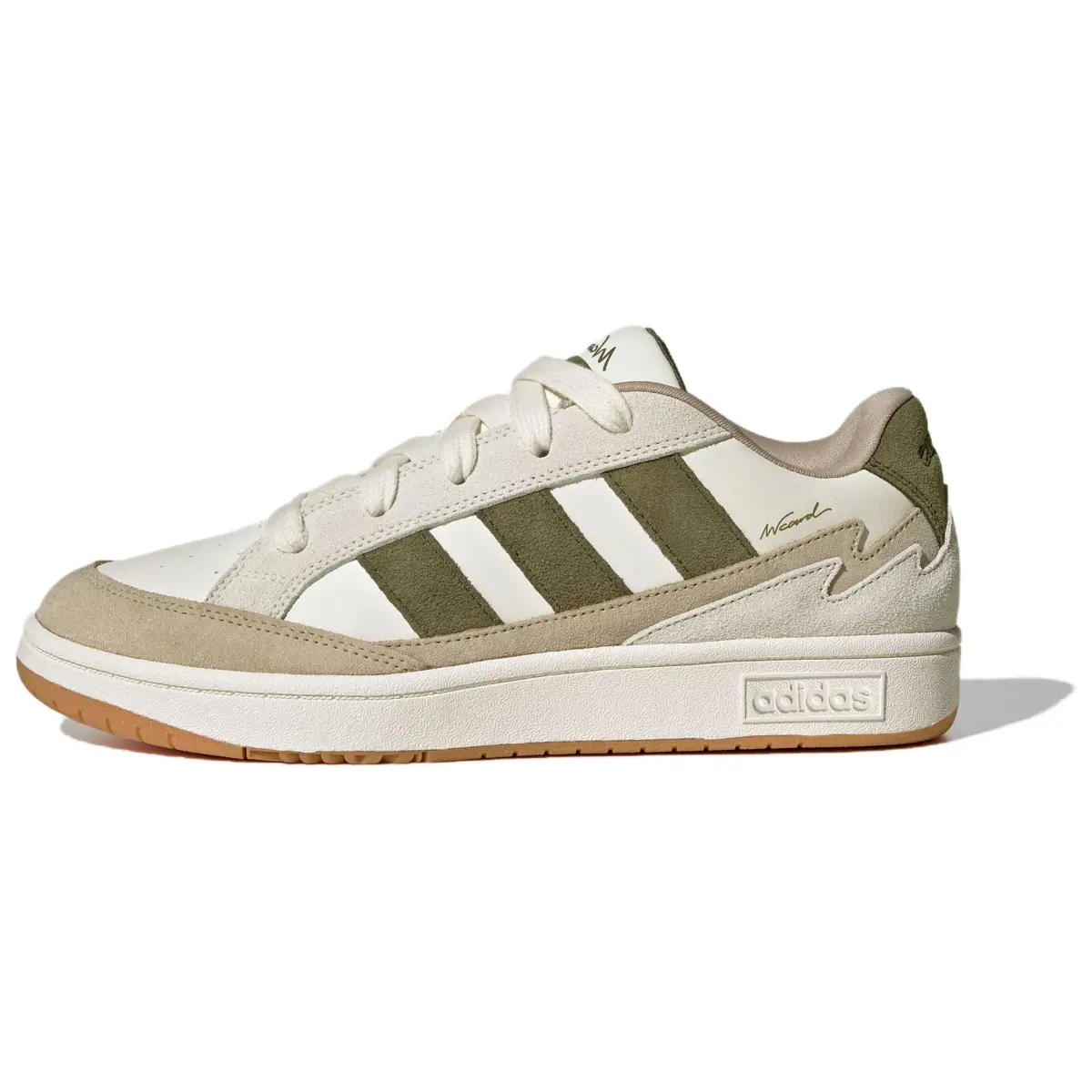 Adidas WCARD ADV Slip Resistant Abrasion Resistant Low top Skateboard Shoes Unisex White Green Brown