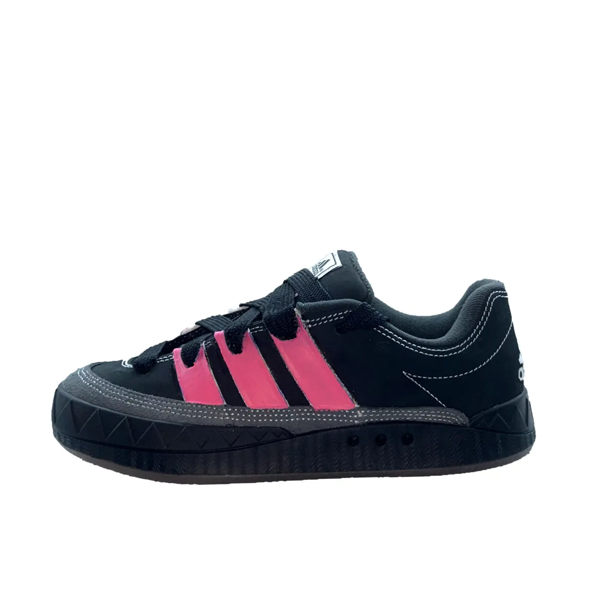 Adidas Originals Adimatic Wear resistant And Lightweight Low top Skateboard Shoes Unisex Black Pink