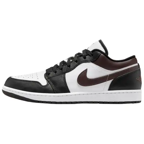 Jordan Air Jordan 1 Low top Skateboard Shoes Unisex White Black Brown