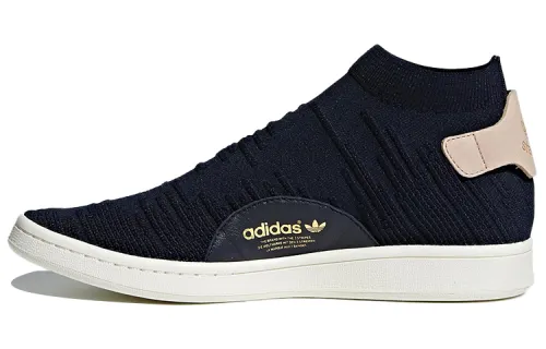 Adidas Originals StanSmith Sock Pk Slip Resistant And Breathable High top Skateboard Shoes Women's Ink Blue