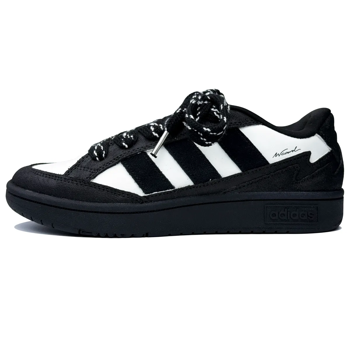 Adidas WCARD ADV Slip Resistant Low top Skateboard Shoes Unisex Black White