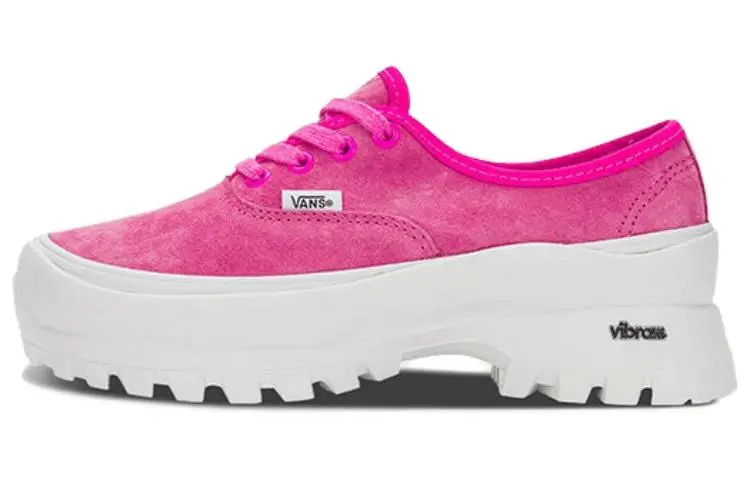 Vans x Vibram Authentic Low top Skateboard Shoes Unisex Rose Red