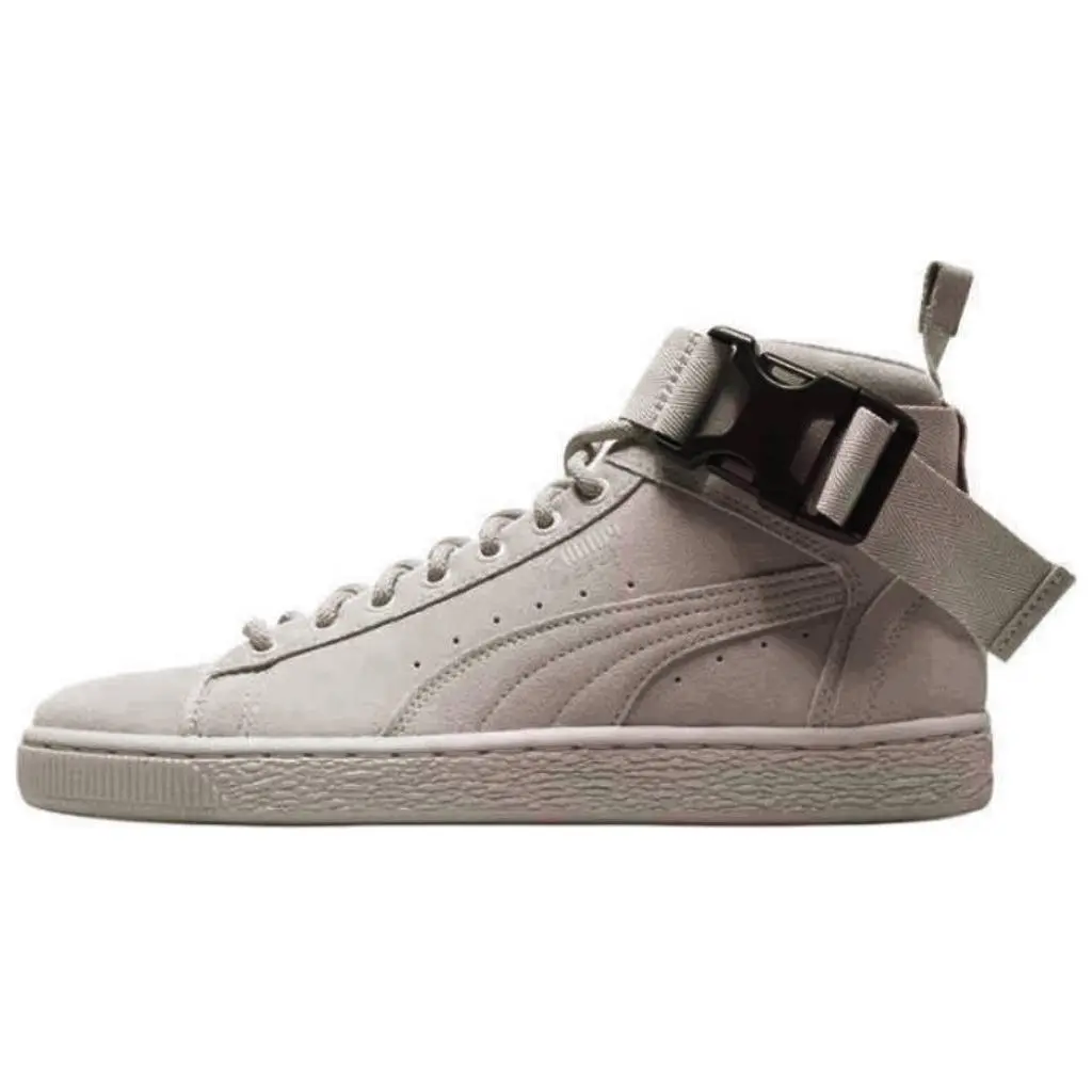 PUMA Suede Mid top Skateboard Shoes Unisex Gray