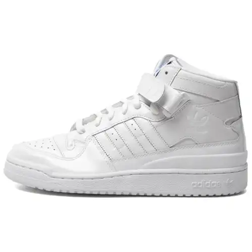 Adidas Originals FORUM Abrasion Resistant Mid top Skateboard Shoes Unisex White