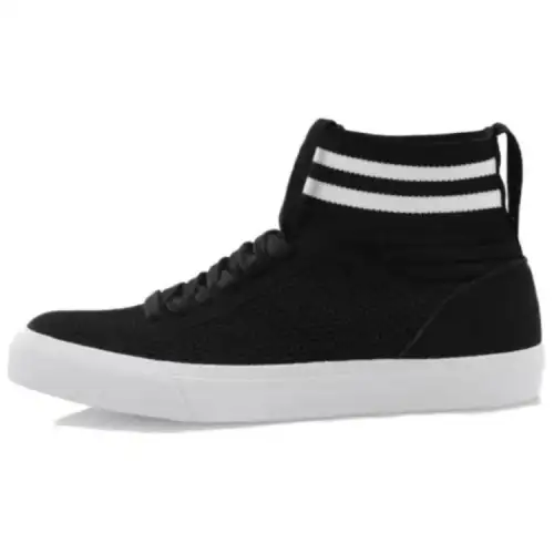 Li Ning LNG Slip Resistant Slip Resistant High top Skateboard Shoes Women's Black