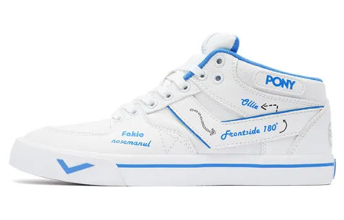 Pony Atop Textile, Synthetic Leather Coverage Slip Resistant Cushioning Abrasion Resistant Low top Skateboard Shoes