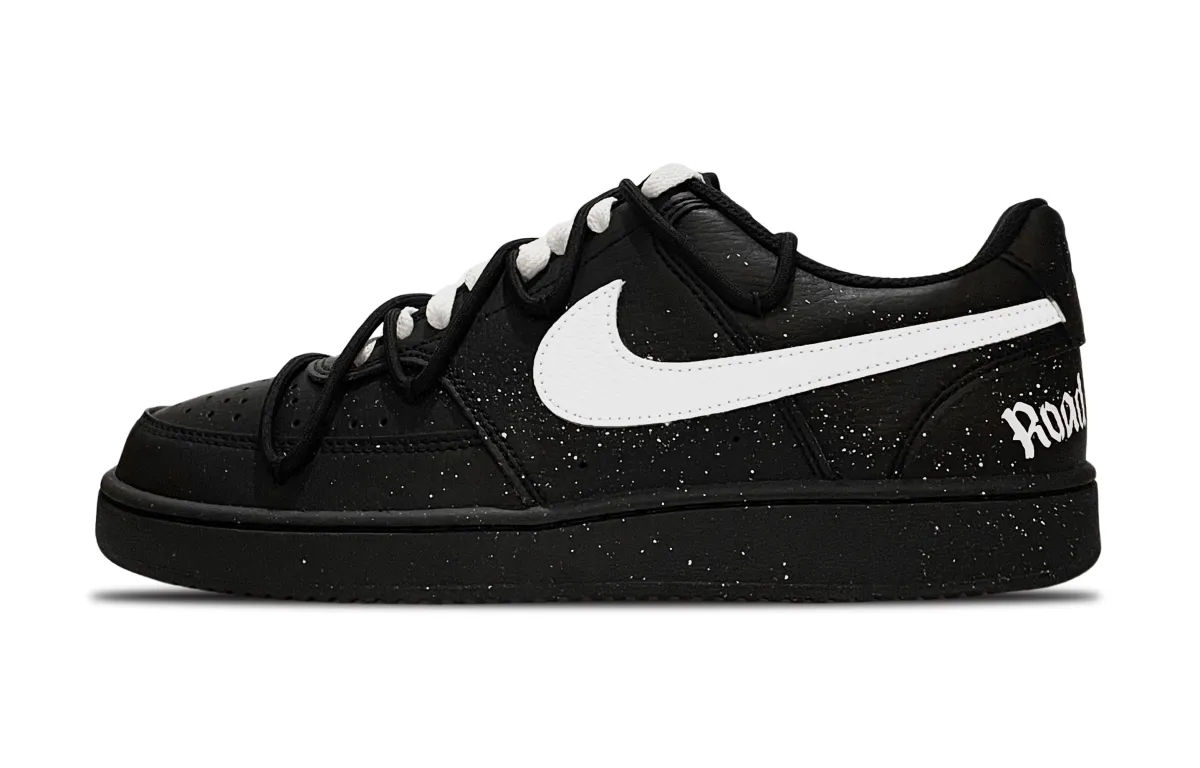 Nike Court Vision Low Quick Dry Quick Dry Low top Skateboard Shoes Unisex Black White