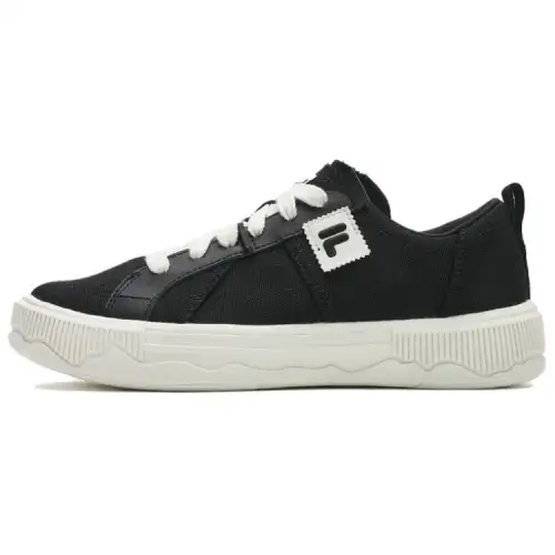 FILA FUSION POP 3 Comfortable Abrasion Resistant Low top Skateboard Shoes Women's Black