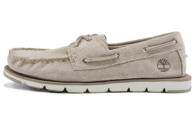 Timberland Camden Falls Suede Boat White Women's
