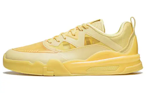 Li Ning LINGTENG Lightweight And Breathable Low top Skateboard Shoes Men's Popcorn Yellow