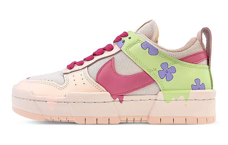 Nike Dunk Disrupt Low top Skateboard Shoes Women's Green Pink