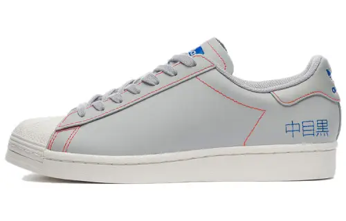 Superstar Adidas Originals Pure 'Embroidered Katakana - Grey Chalk'