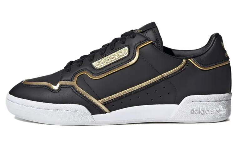 Adidas Originals Continental 80 Low top Skateboard Shoes Women's Black Gold