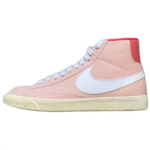 Nike Blazer High Slip Resistant Abrasion Resistant High top Skateboard Shoes Unisex Pink White